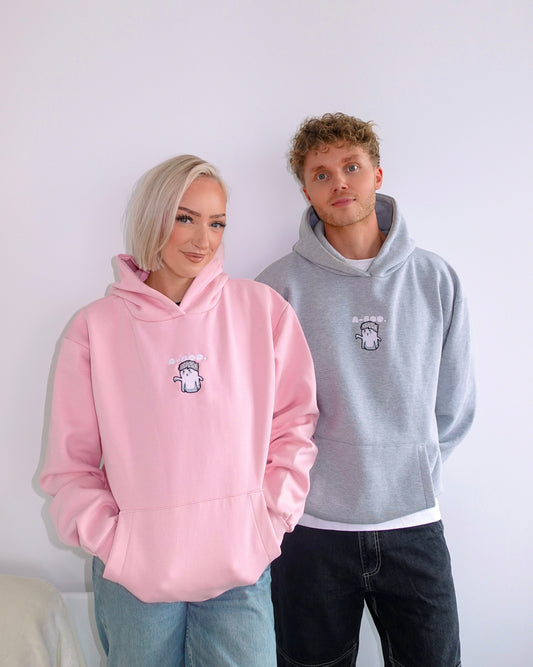 "a-boo" Embroidered Heavyweight Hoodie