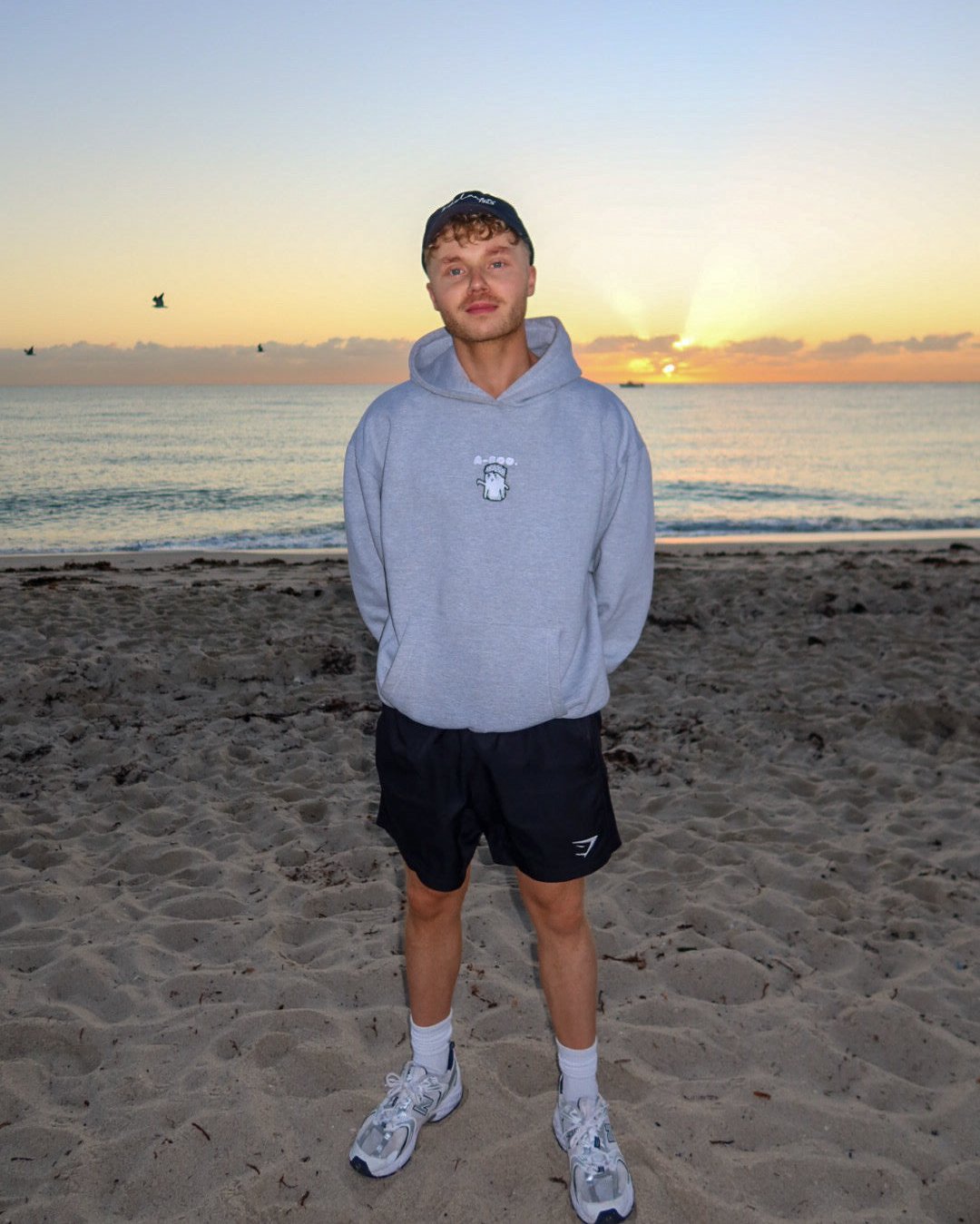 "a-boo" Embroidered Heavyweight Hoodie