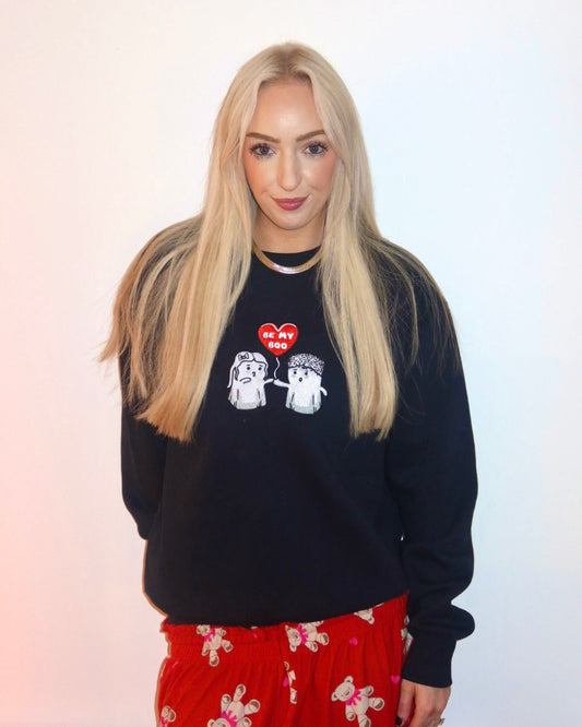 "Be My Boo" Embroidered Ghost Heavyweight Sweatshirt