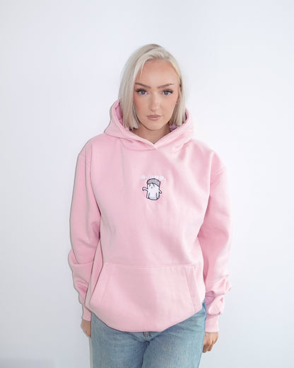 "a-boo" Embroidered Heavyweight Boxy Hoodie