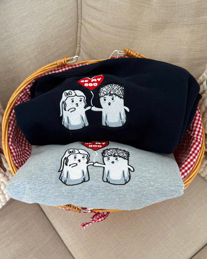 "Be My Boo" Embroidered Ghost Heavyweight Sweatshirt