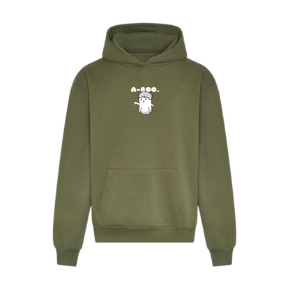 "a-boo" Embroidered Heavyweight Boxy Hoodie